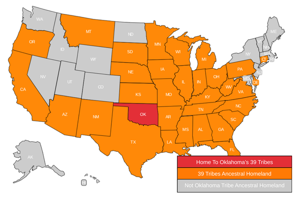 How Oklahoma became home to 39 tribes