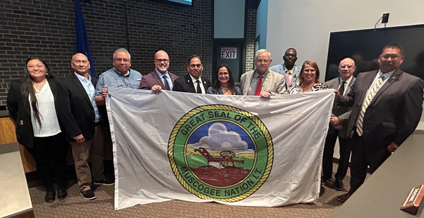 Broken Arrow first to fly Muscogee flag